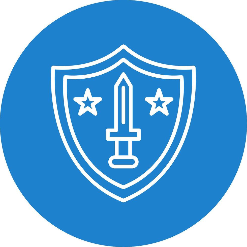 Shield Multi Color Circle Icon vector