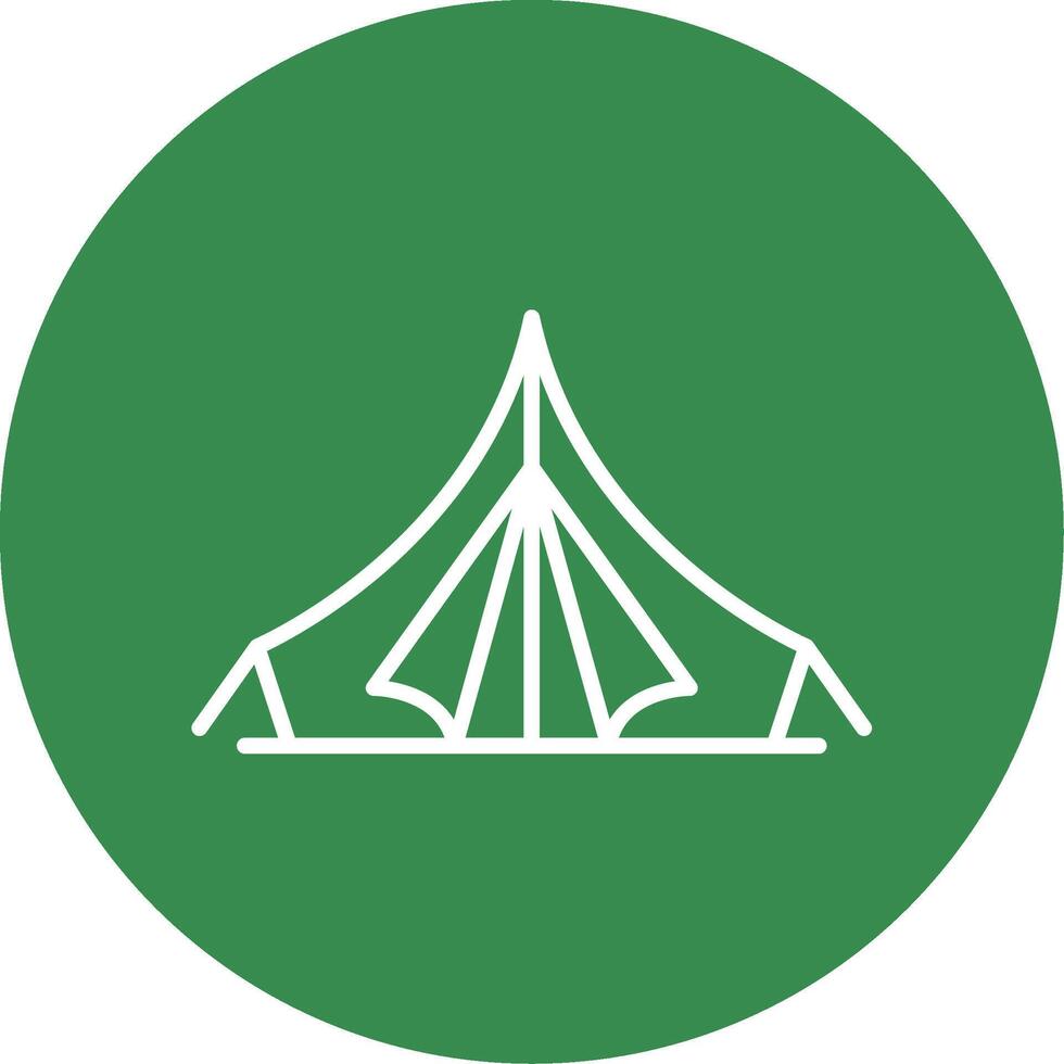 Tent Multi Color Circle Icon vector