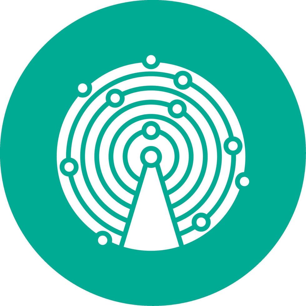 Sonar Multi Color Circle Icon vector