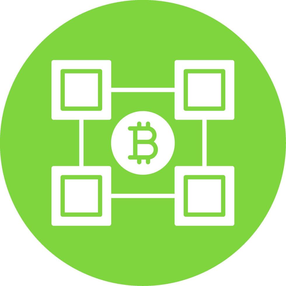 Blockchain Blockchain Multi Color Circle Icon vector