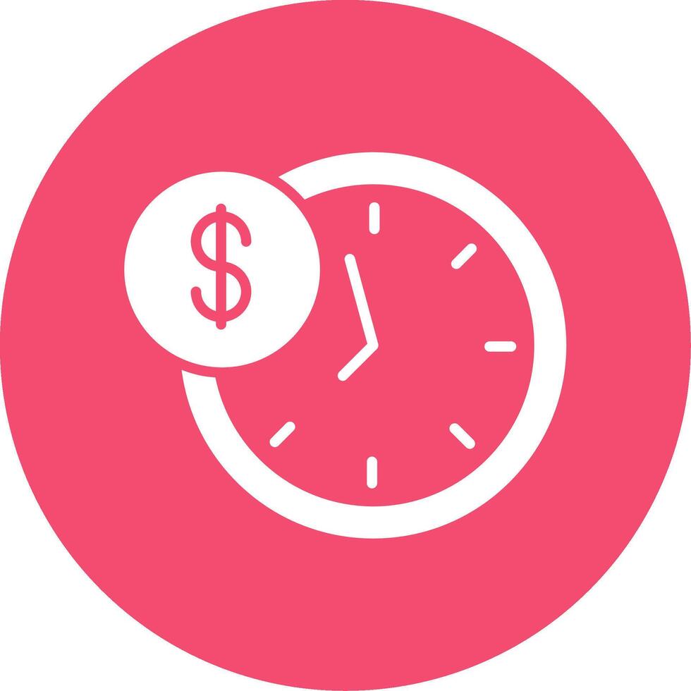 Time Is Money Multi Color Circle Icon vector