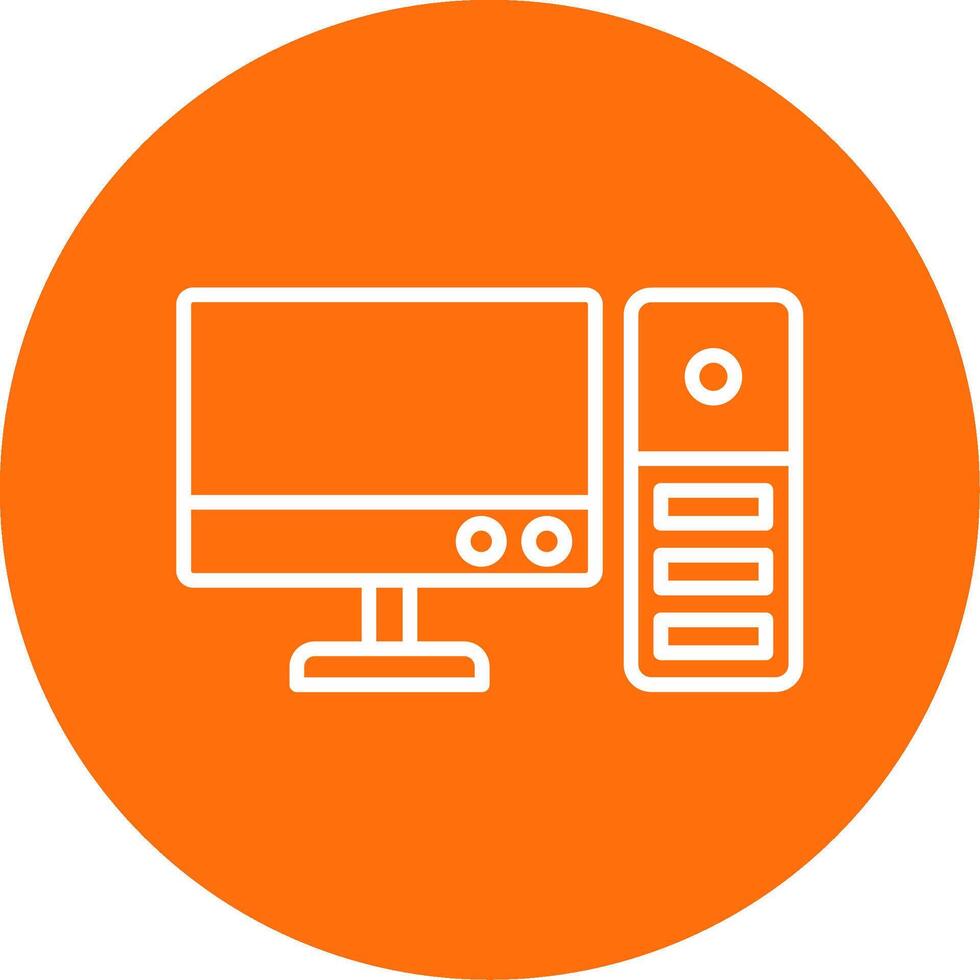 Computer Multi Color Circle Icon vector
