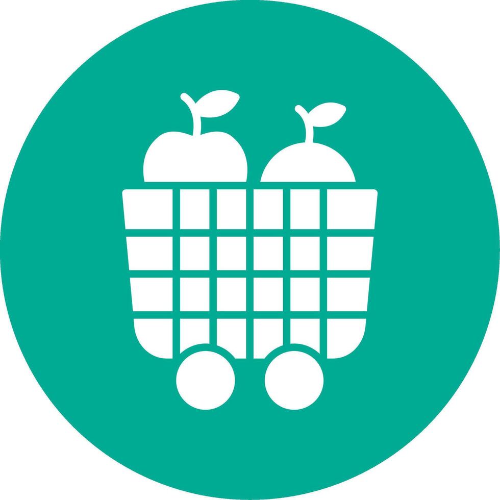 Fruit Cart Multi Color Circle Icon vector