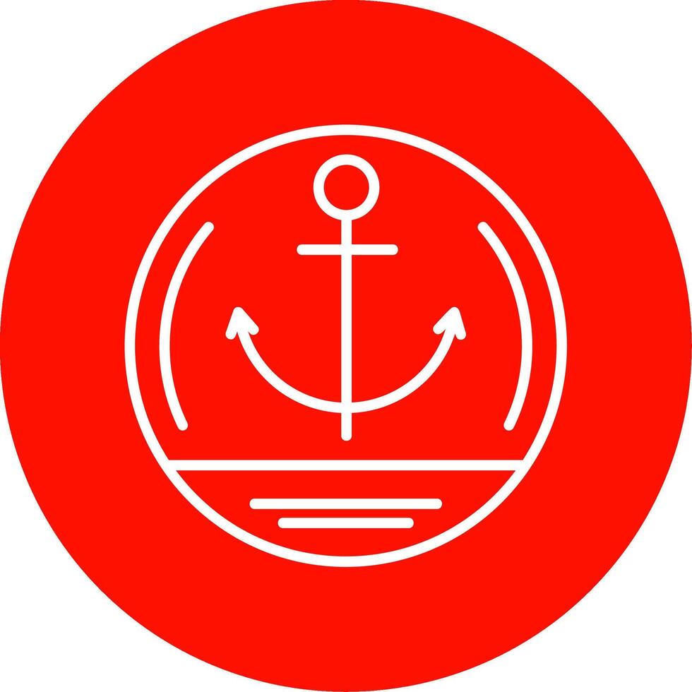 Anchor Multi Color Circle Icon vector