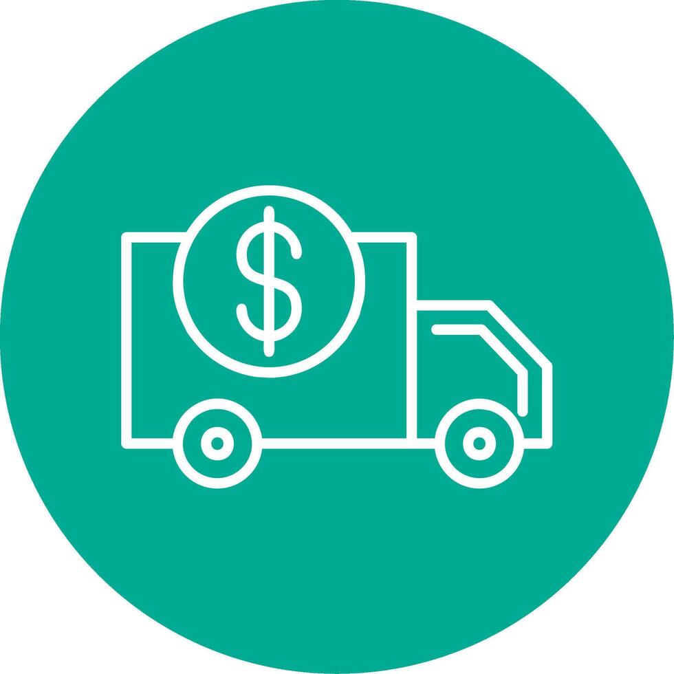 Delivery Van Multi Color Circle Icon vector