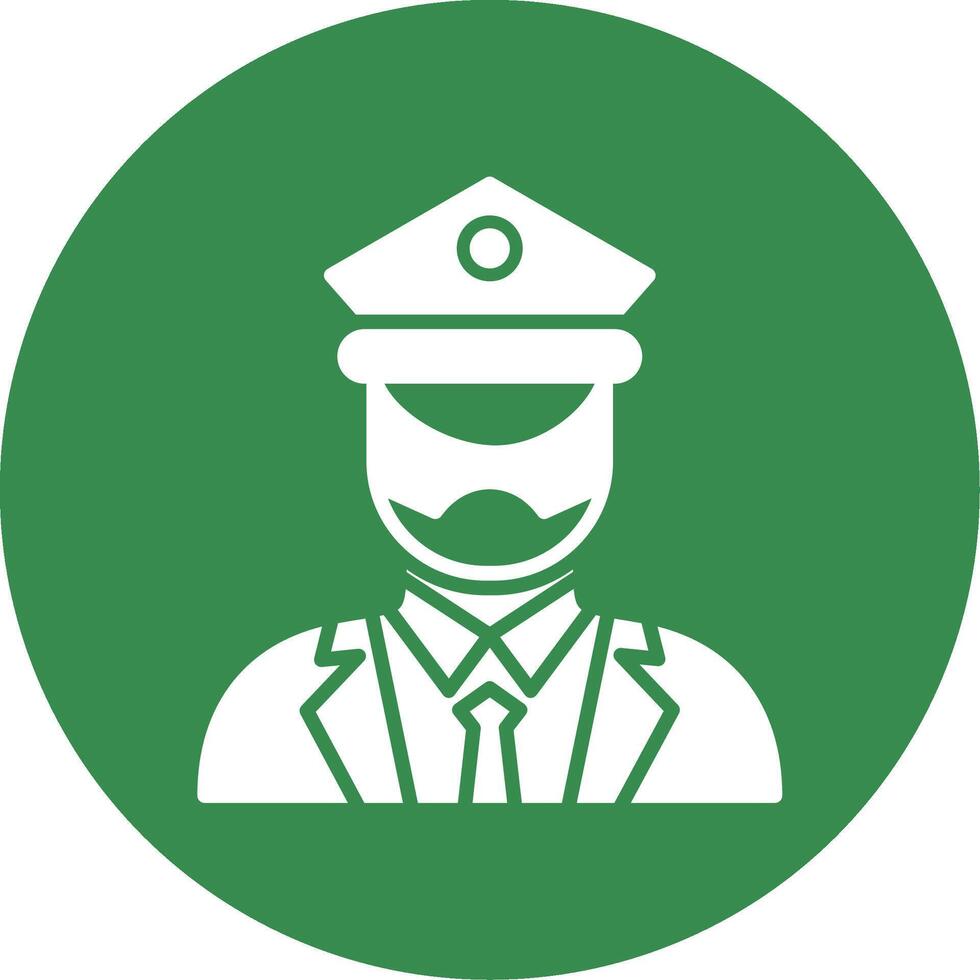 Captain Of Ship Multi Color Circle Icon vector