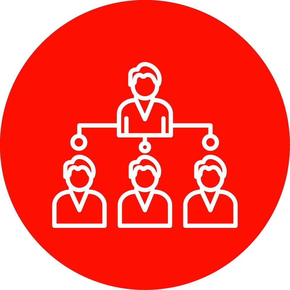 Company Structure Multi Color Circle Icon vector