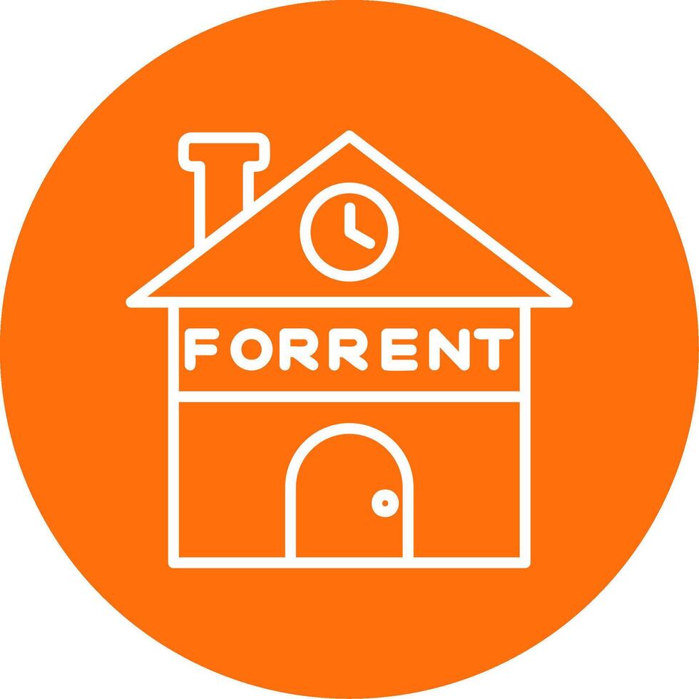 Home For Rent Multi Color Circle Icon vector