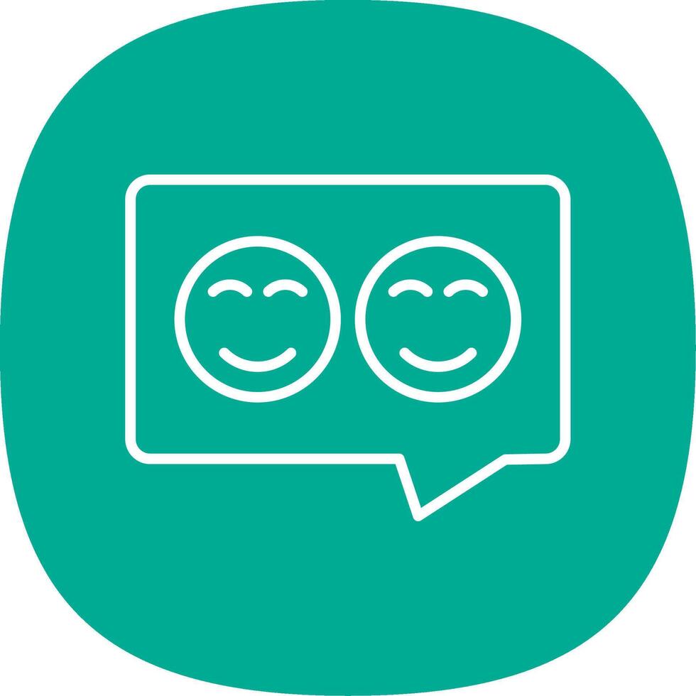 Good Review Line Curve Icon Design vector