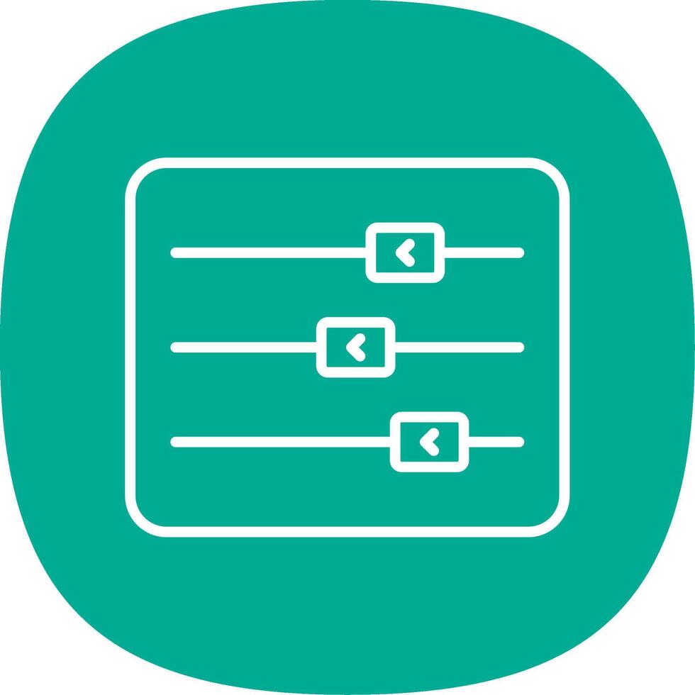 Sliders Line Curve Icon Design vector