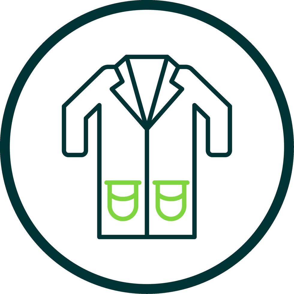 Lab Coat Line Circle Icon Design vector