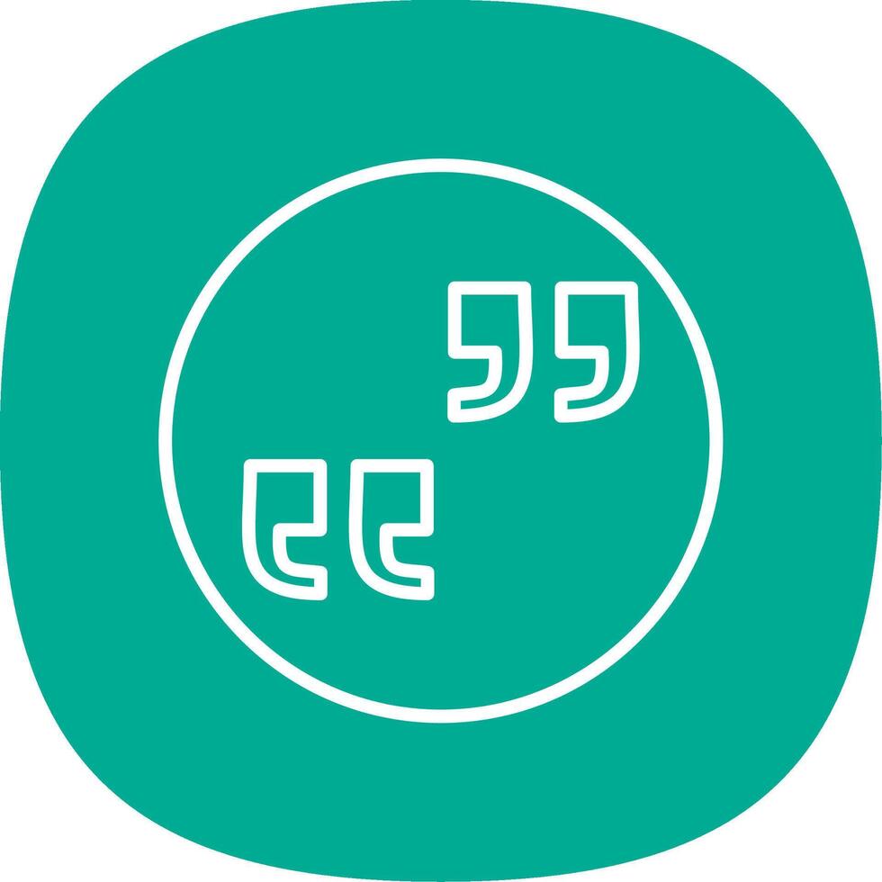 Quote Line Curve Icon Design vector