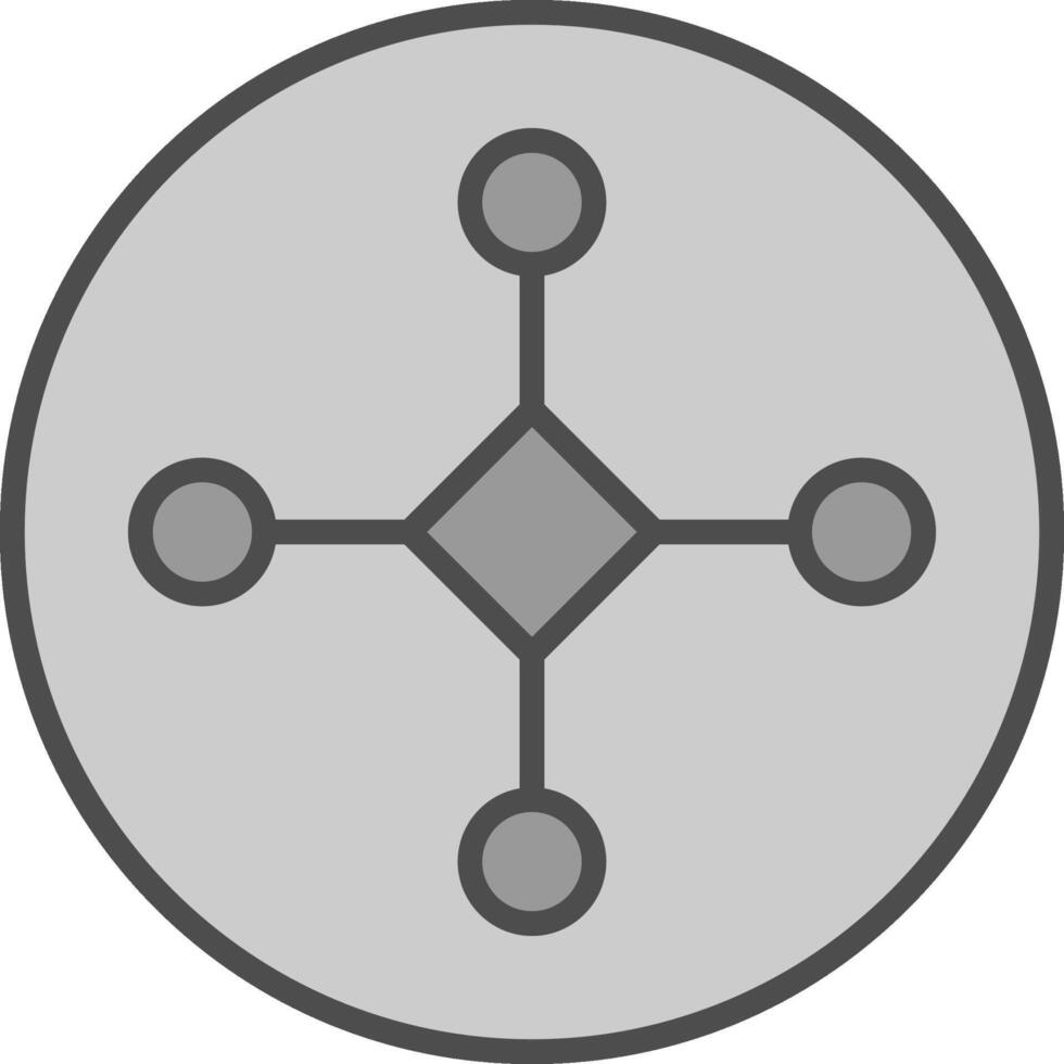 Connect Line Filled Greyscale Icon Design vector