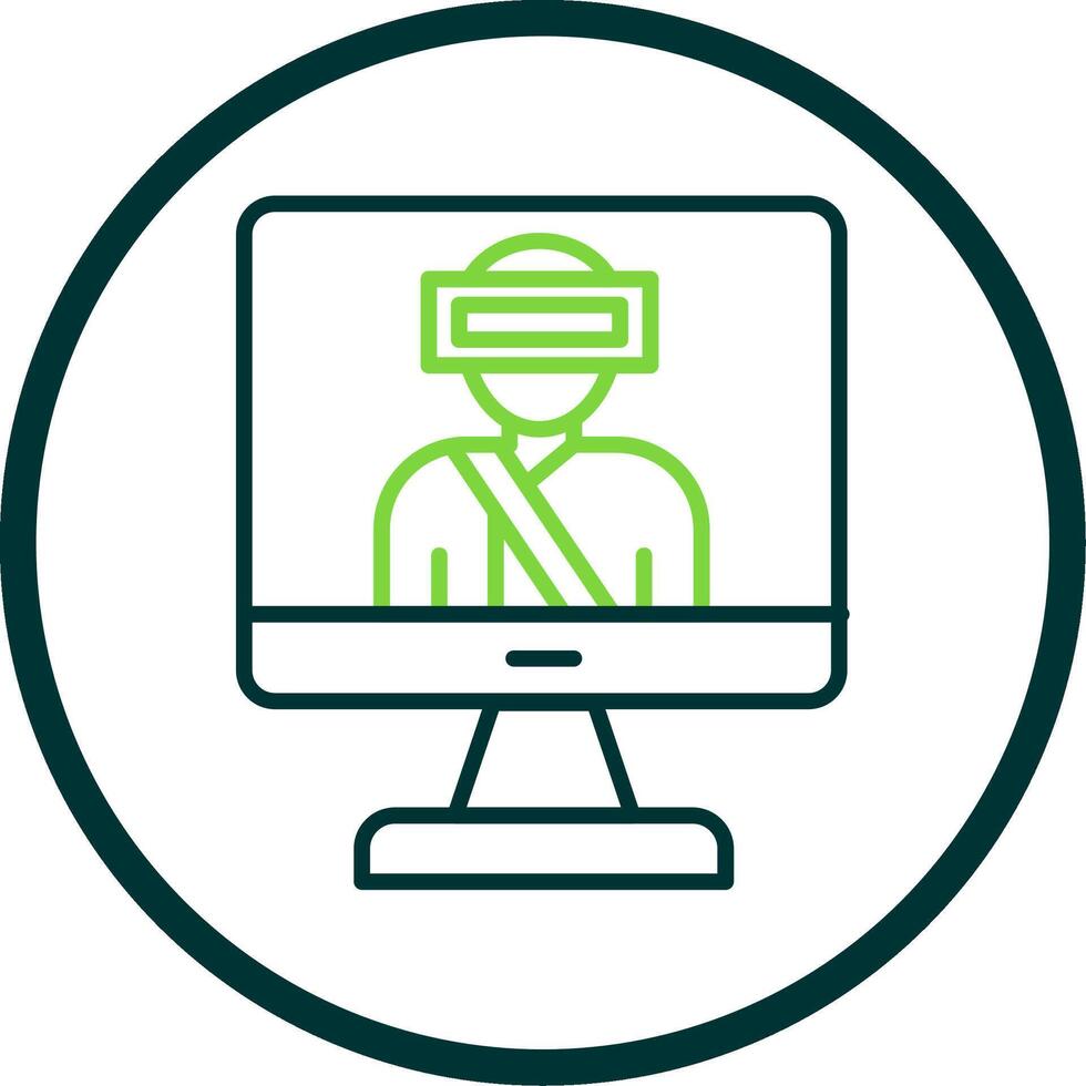 Battle Royale Line Circle Icon Design vector