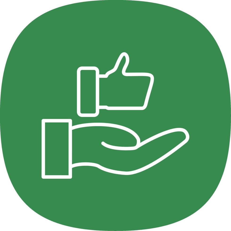 Customer Satisfaction Line Curve Icon Design vector