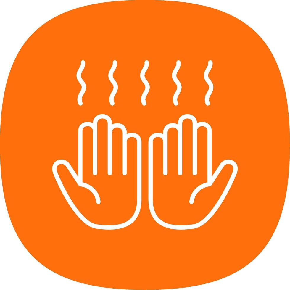 Hand Dryer Line Curve Icon Design vector