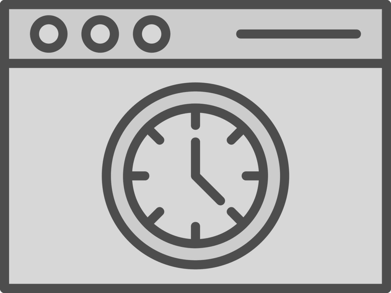 Page Speed Line Filled Greyscale Icon Design vector