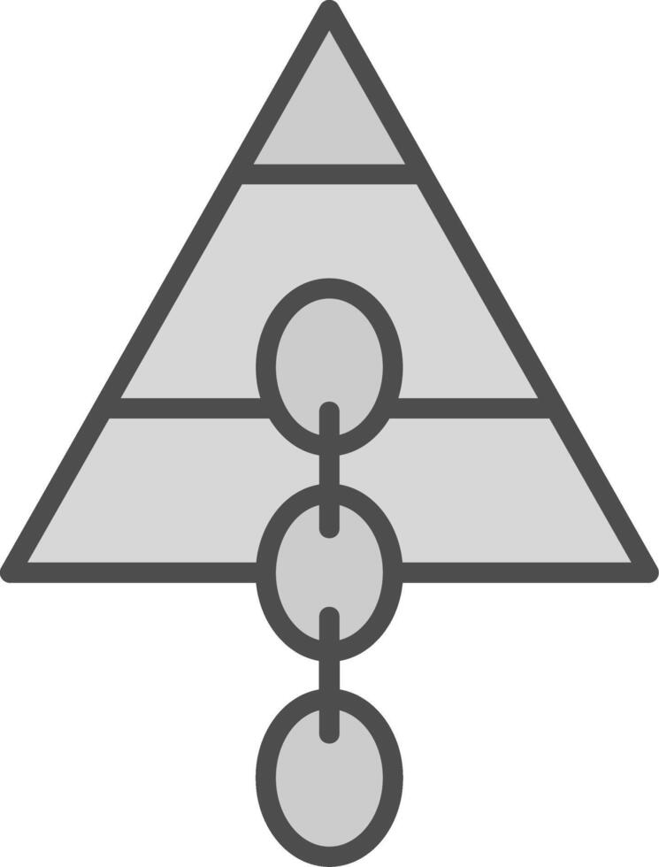 Link pyramide Line Filled Greyscale Icon Design vector