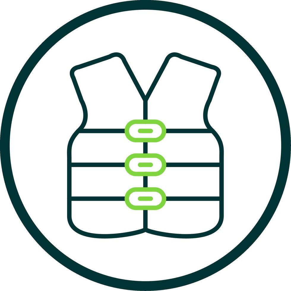 Vest Line Circle Icon Design vector