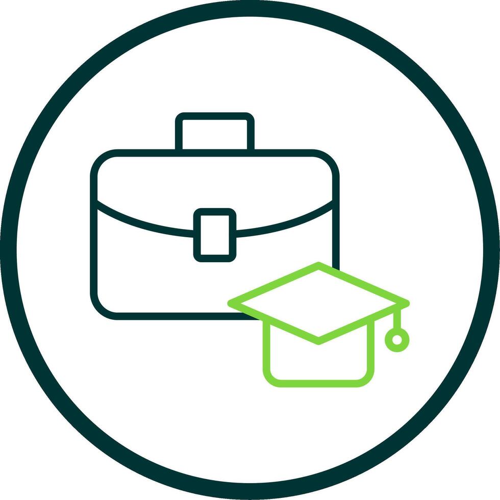 Apprentice Line Circle Icon Design vector