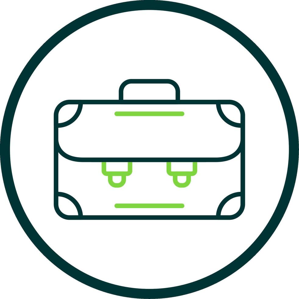 Briefcase Line Circle Icon Design vector