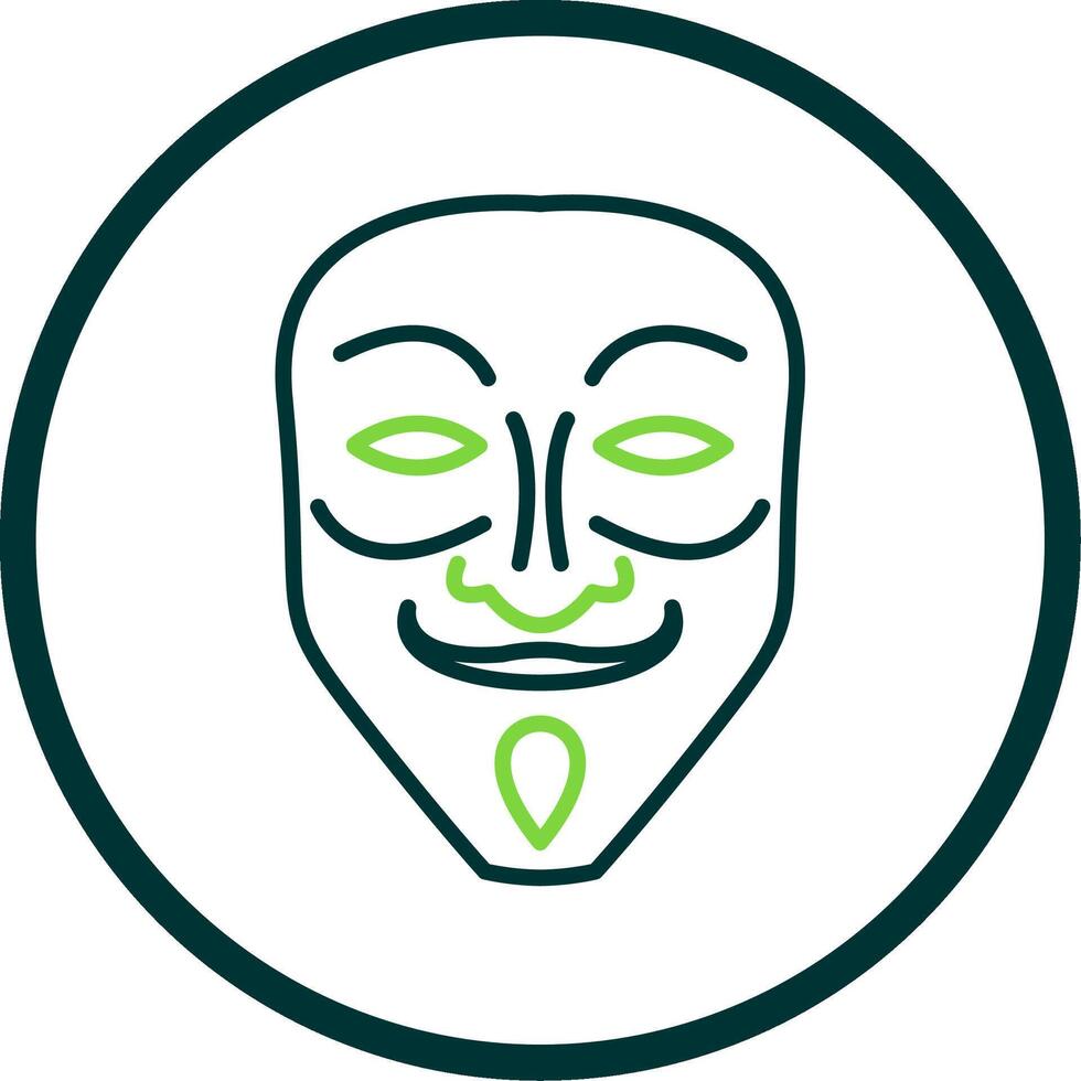 Mask Line Circle Icon Design vector