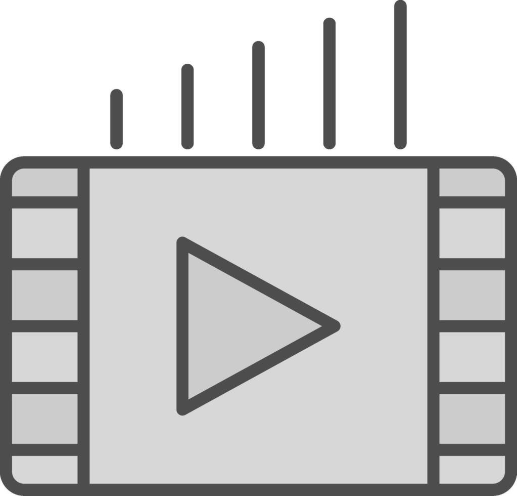 Marketing Line Filled Greyscale Icon Design vector