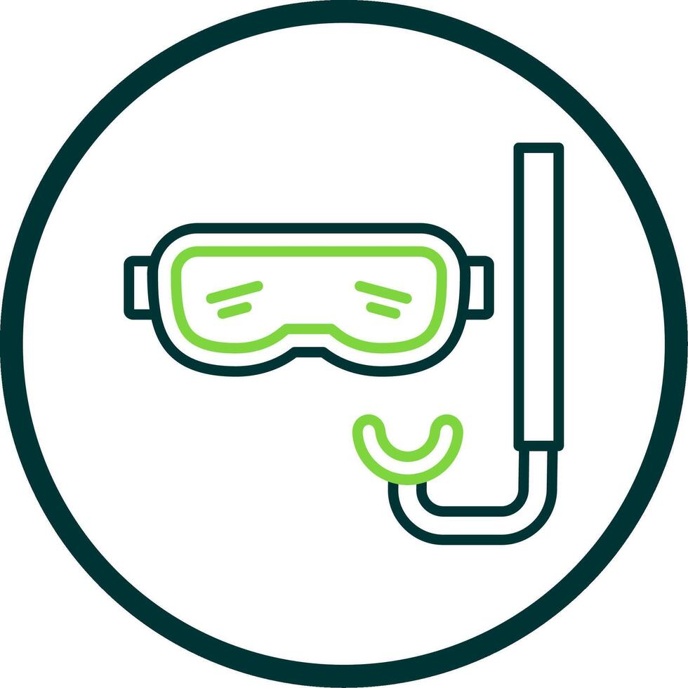 gafas de protección línea circulo icono diseño vector