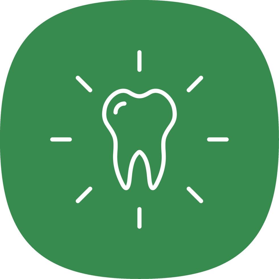 dental cuidado línea curva icono diseño vector