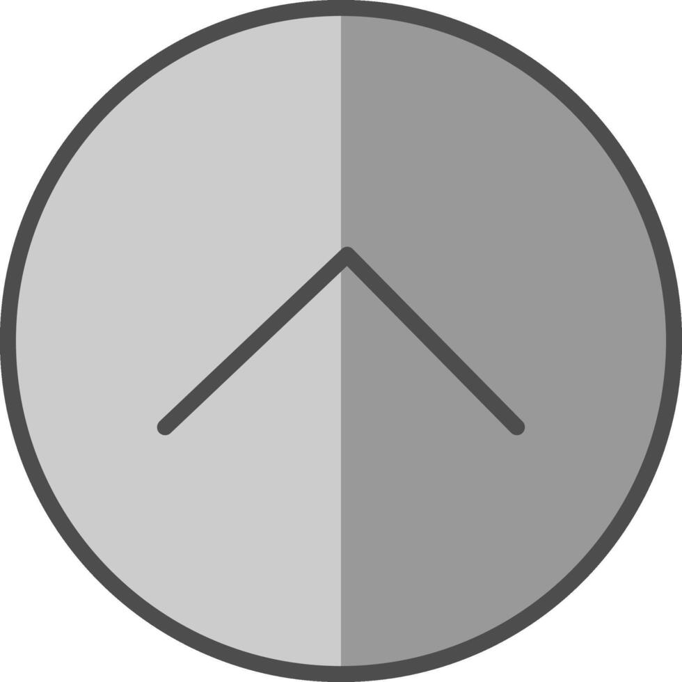Chevron Line Filled Greyscale Icon Design vector
