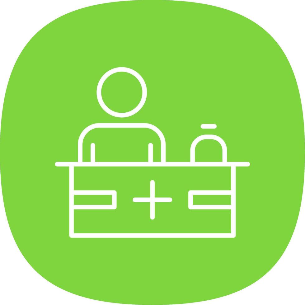 Reception Line Curve Icon Design vector