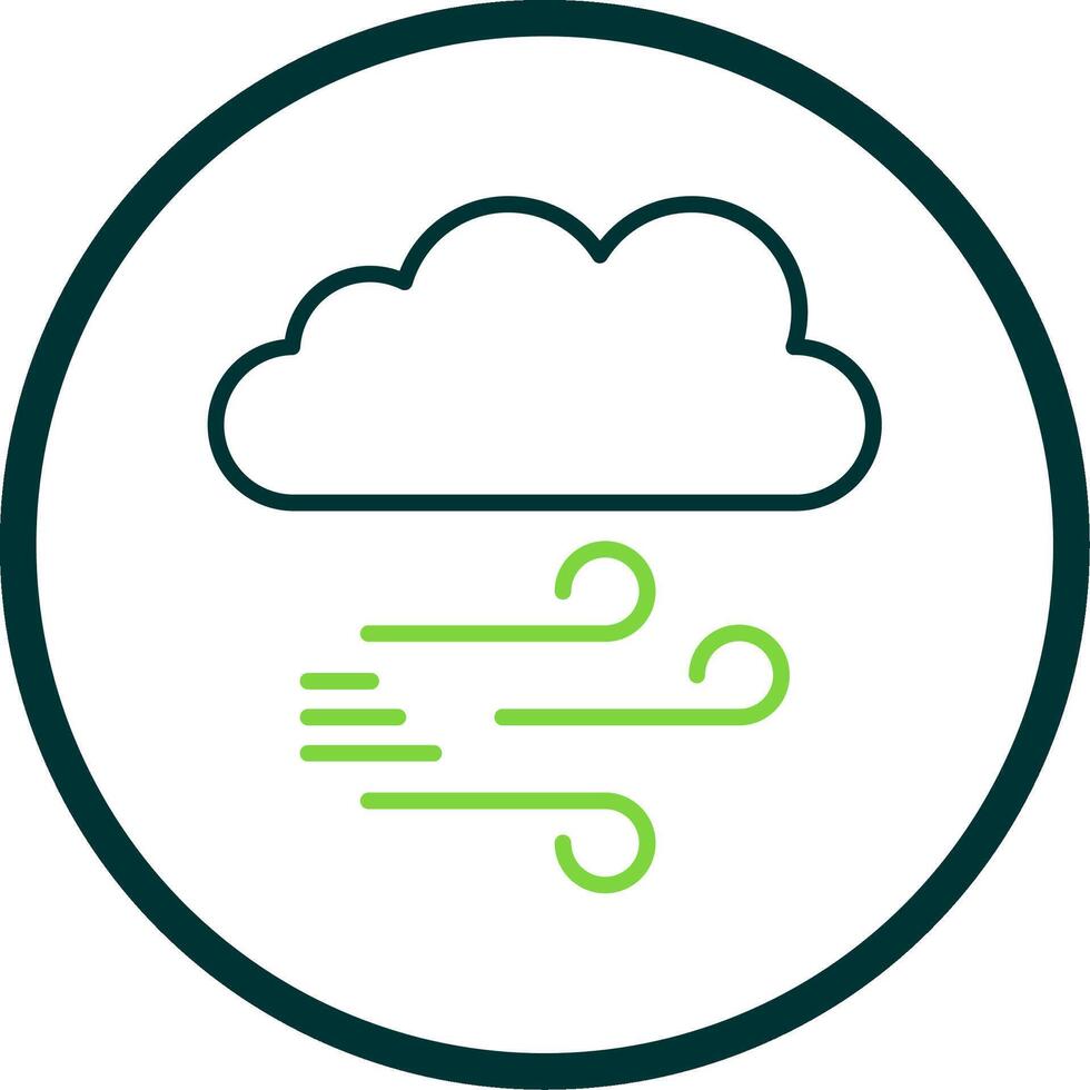 Windy Line Circle Icon Design vector