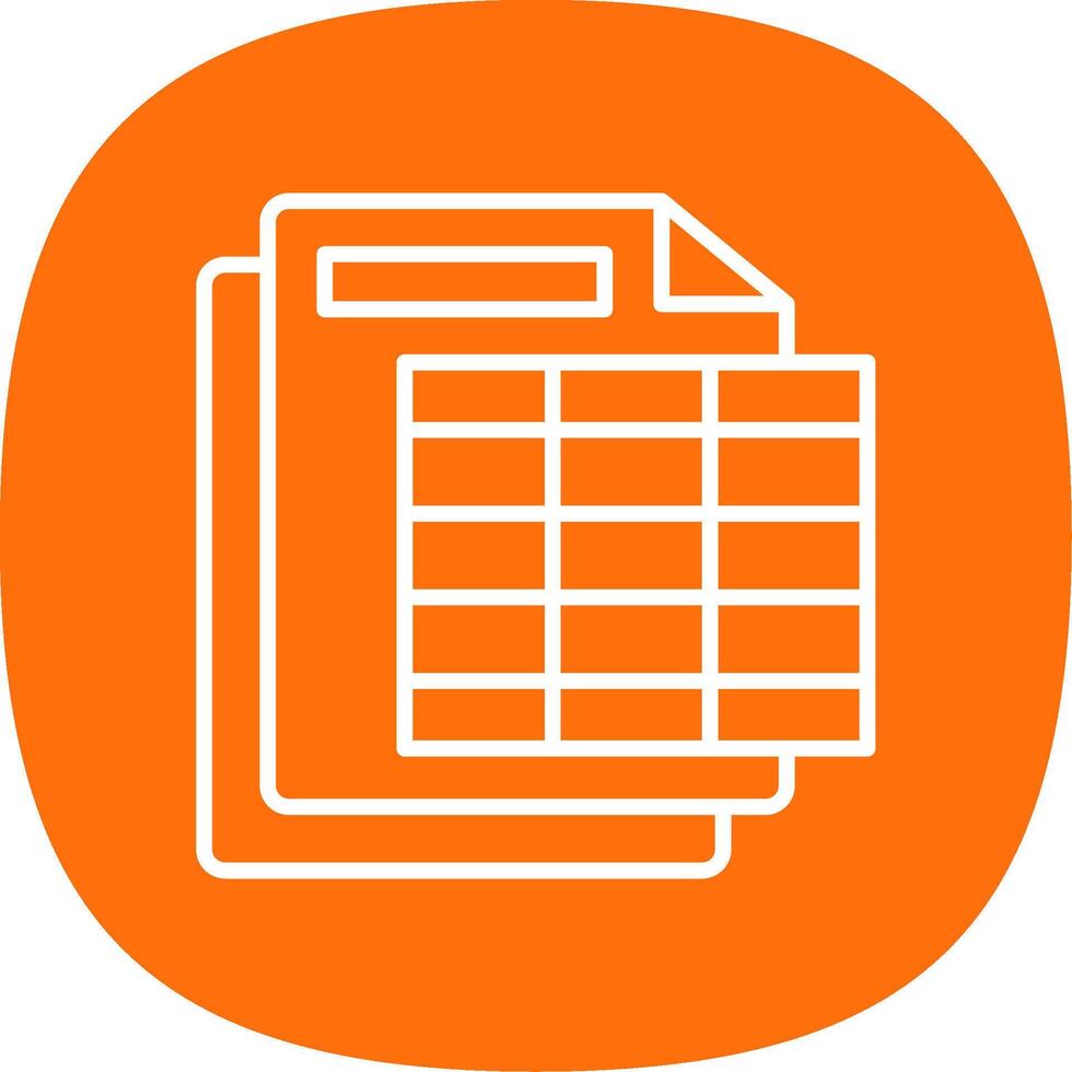Spreadsheet Line Curve Icon Design vector