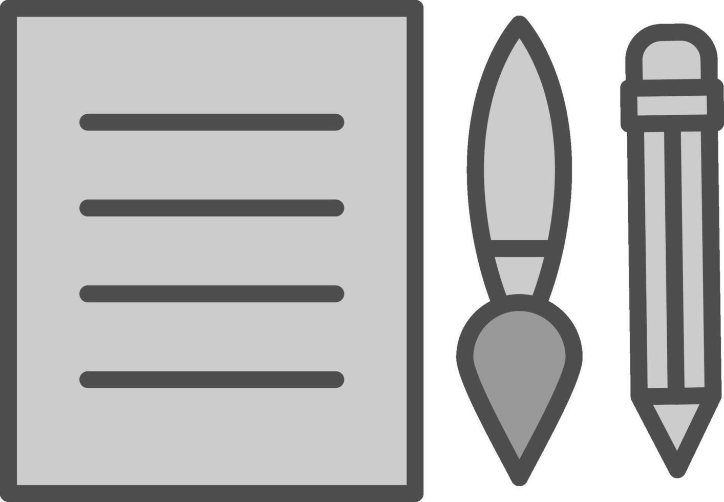 Edit Tools Line Filled Greyscale Icon Design vector