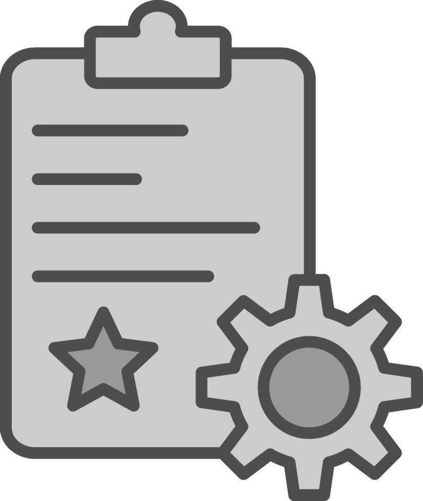 Quality Control Line Filled Greyscale Icon Design vector