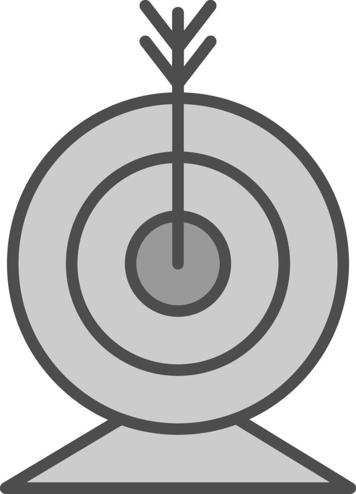 Targeting Line Filled Greyscale Icon Design vector