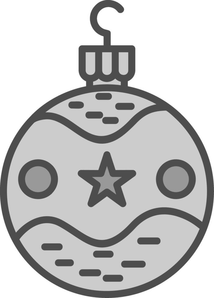 Bauble Line Filled Greyscale Icon Design vector
