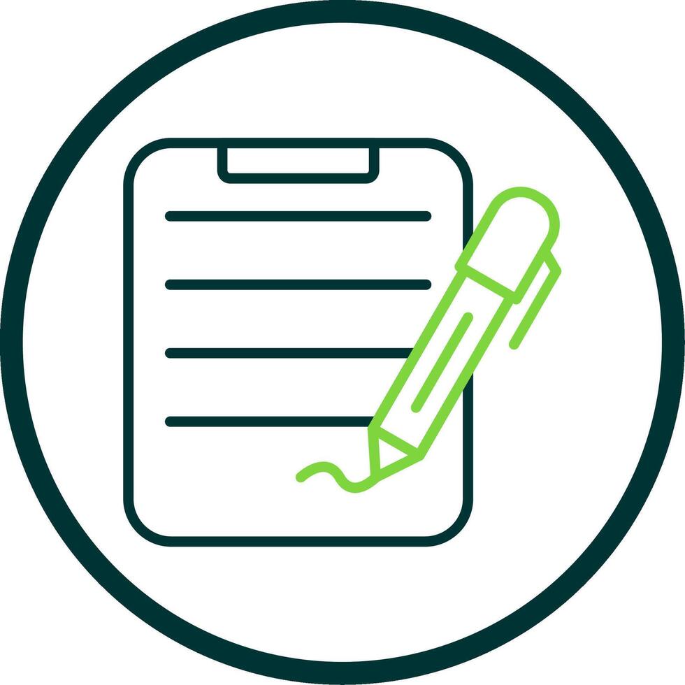 Notepad Line Circle Icon Design vector