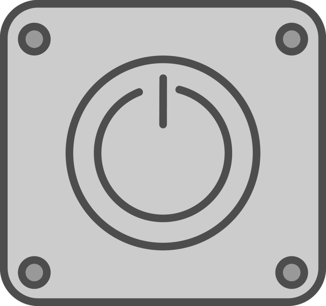 Power Line Filled Greyscale Icon Design vector