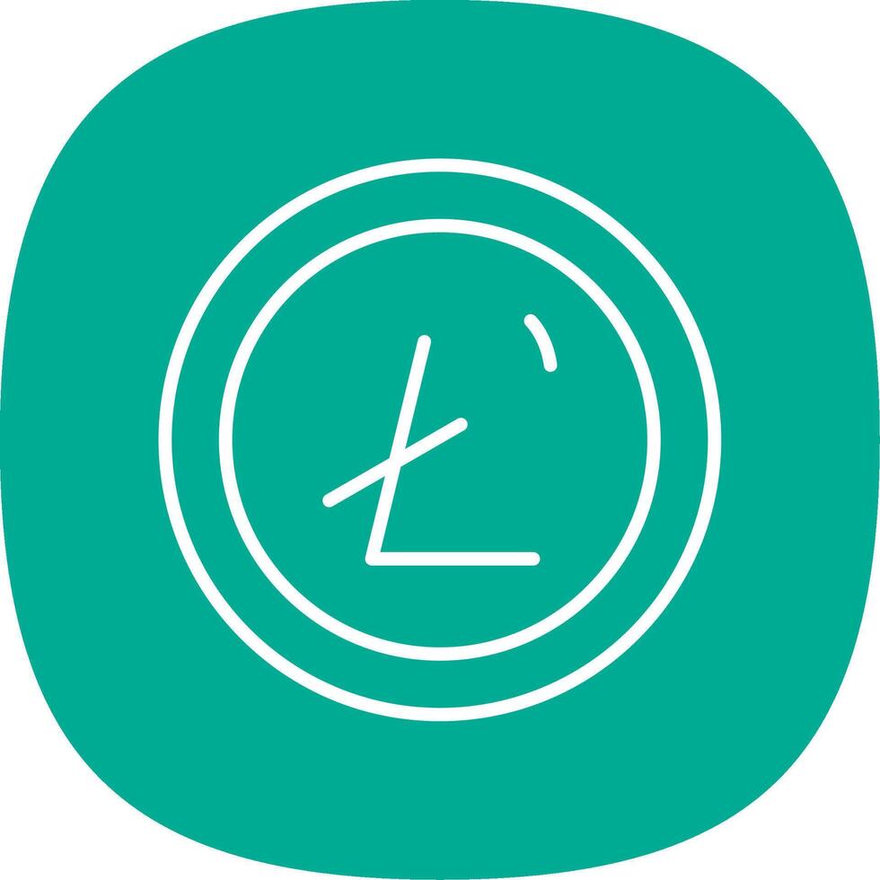 Litecoin Line Curve Icon Design vector