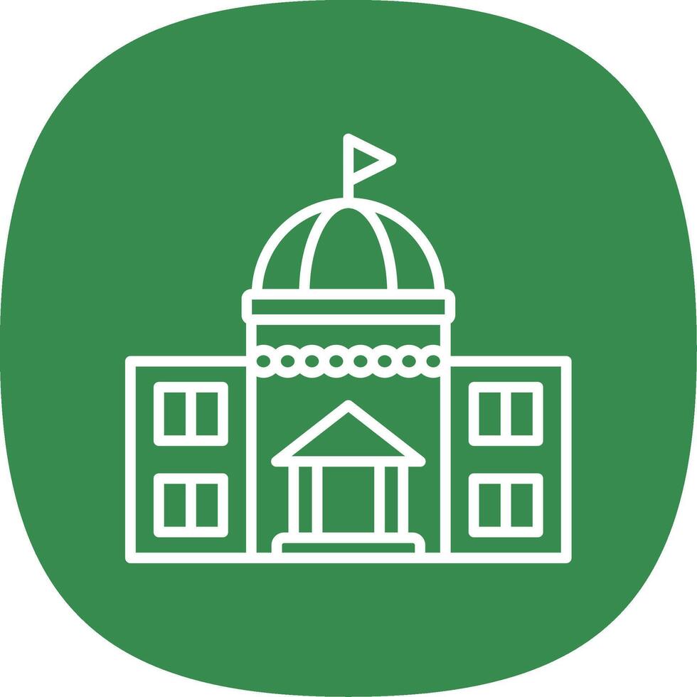 Government Line Curve Icon Design vector