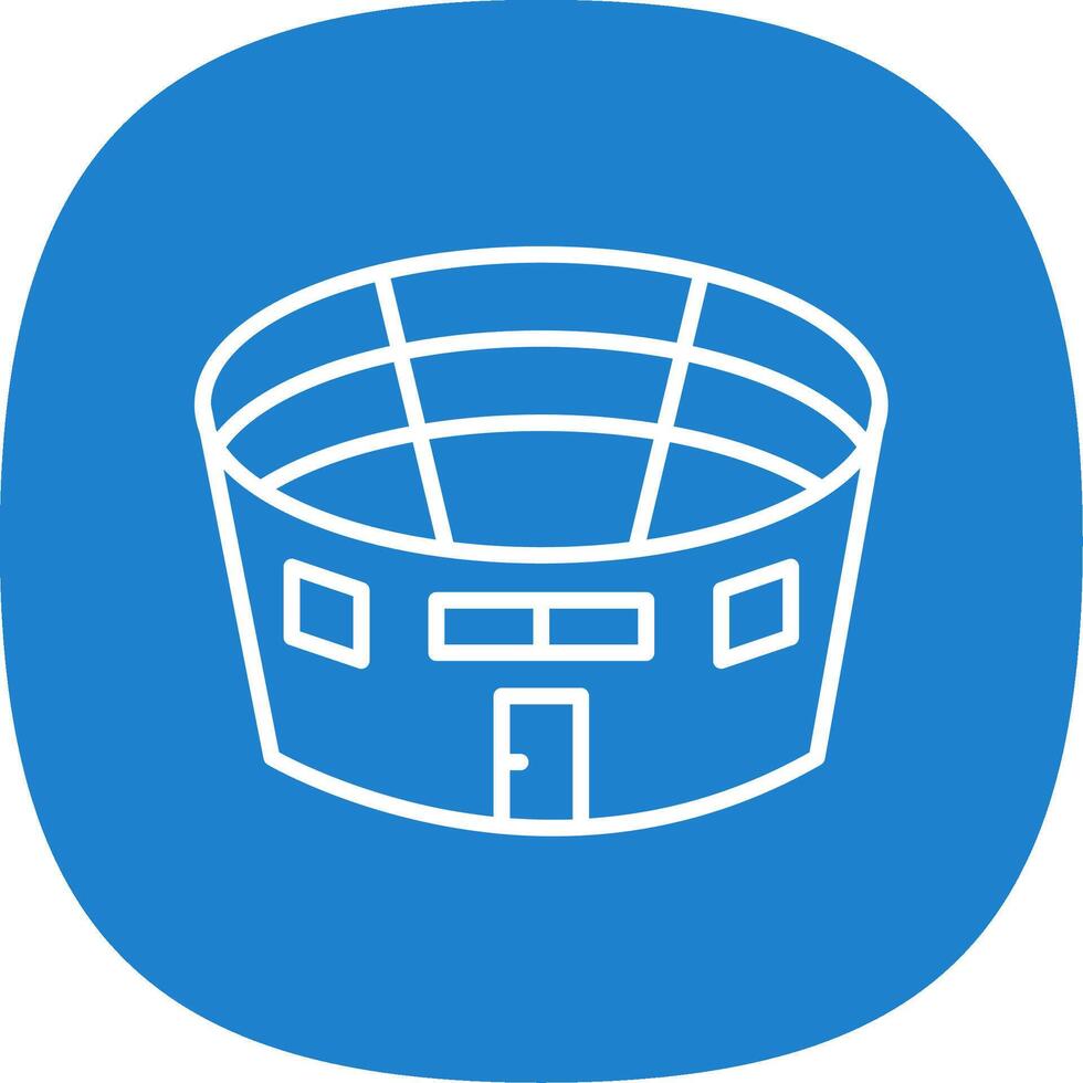 Stadium Line Curve Icon Design vector