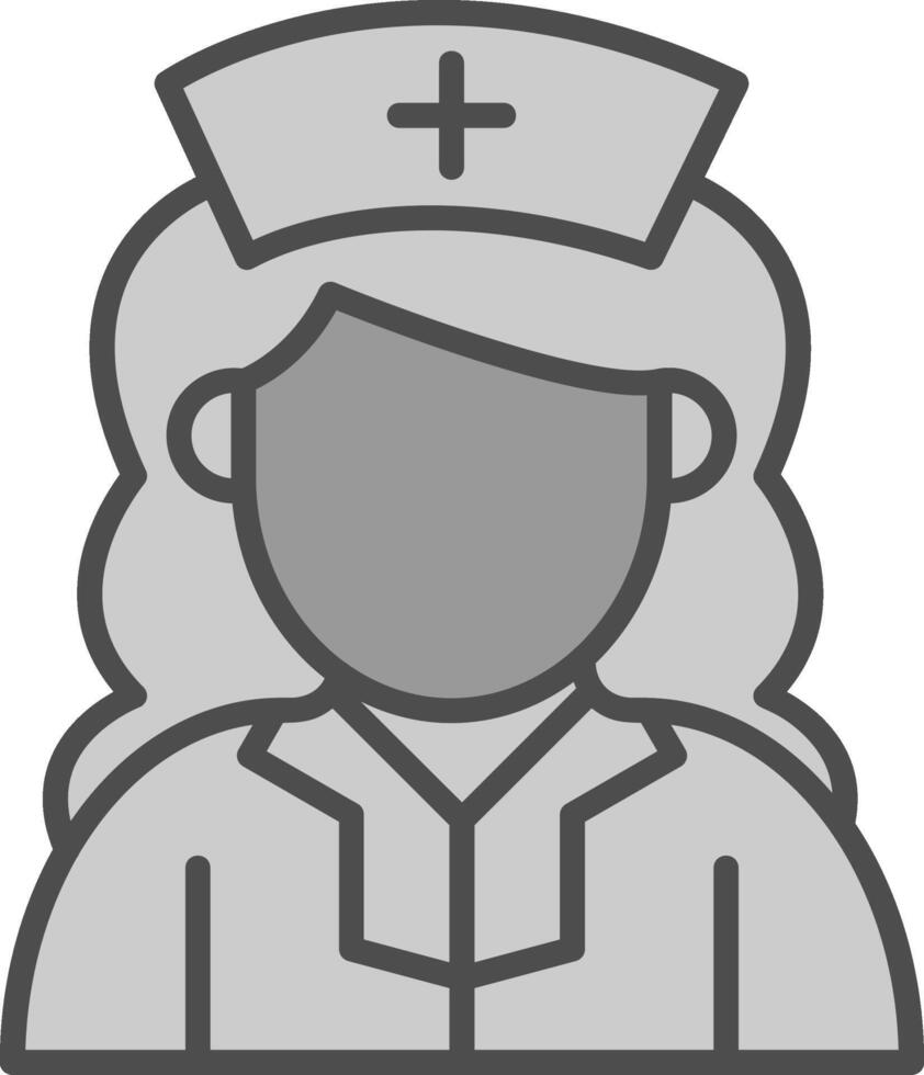 Nursing Line Filled Greyscale Icon Design vector