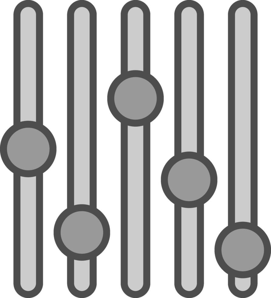 Volume Line Filled Greyscale Icon Design vector