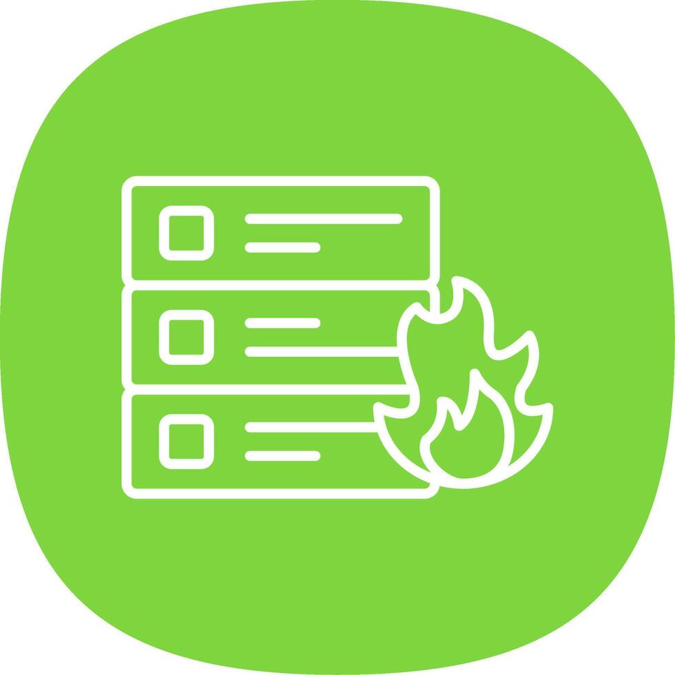 Flame Line Curve Icon Design vector