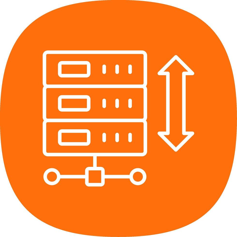 Expand Arrows Line Curve Icon Design vector