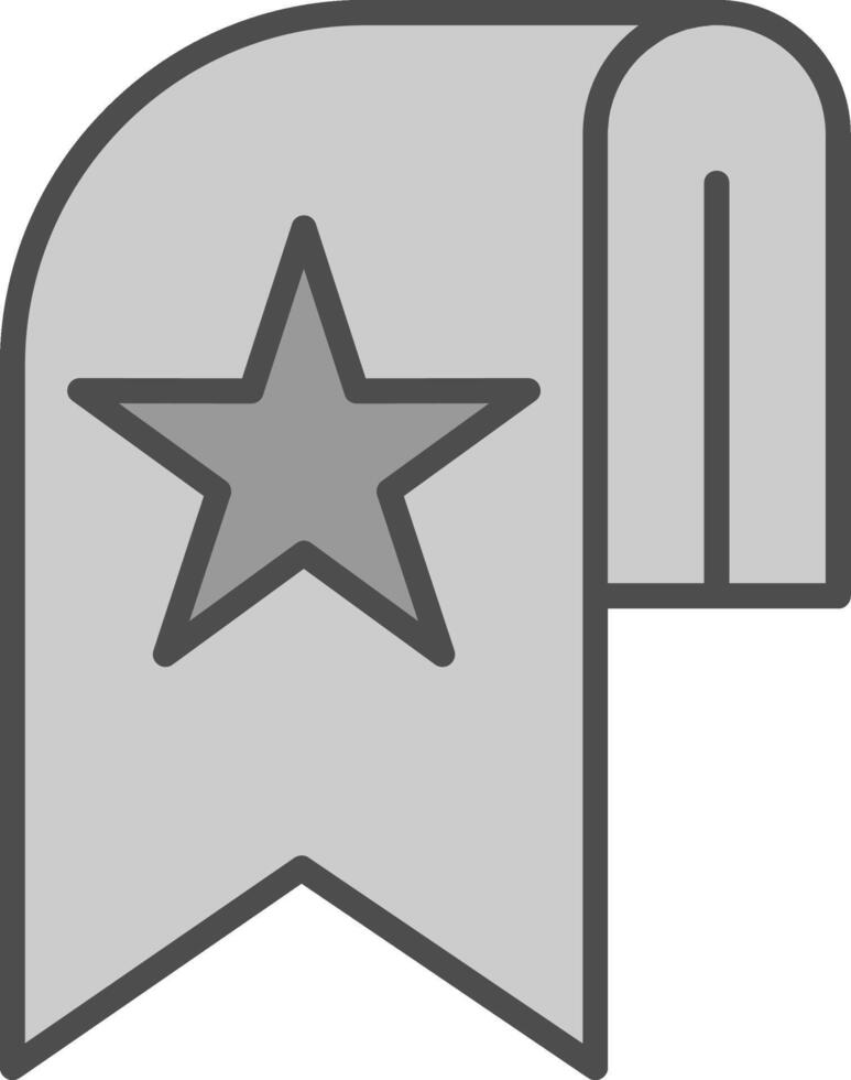 Bookmark Line Filled Greyscale Icon Design vector