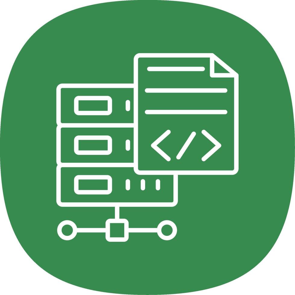 Programming Language Line Curve Icon Design vector