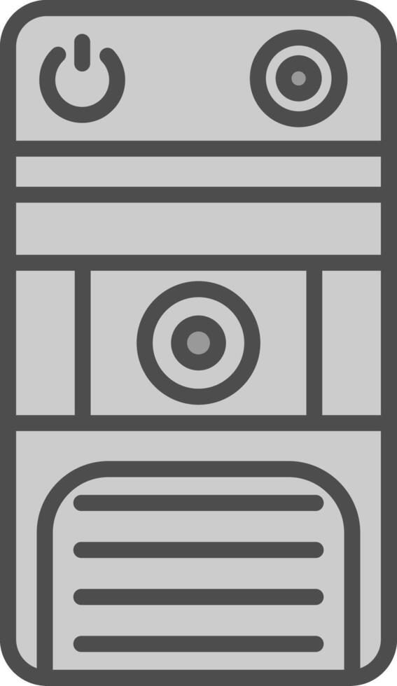 Cpu Line Filled Greyscale Icon Design vector