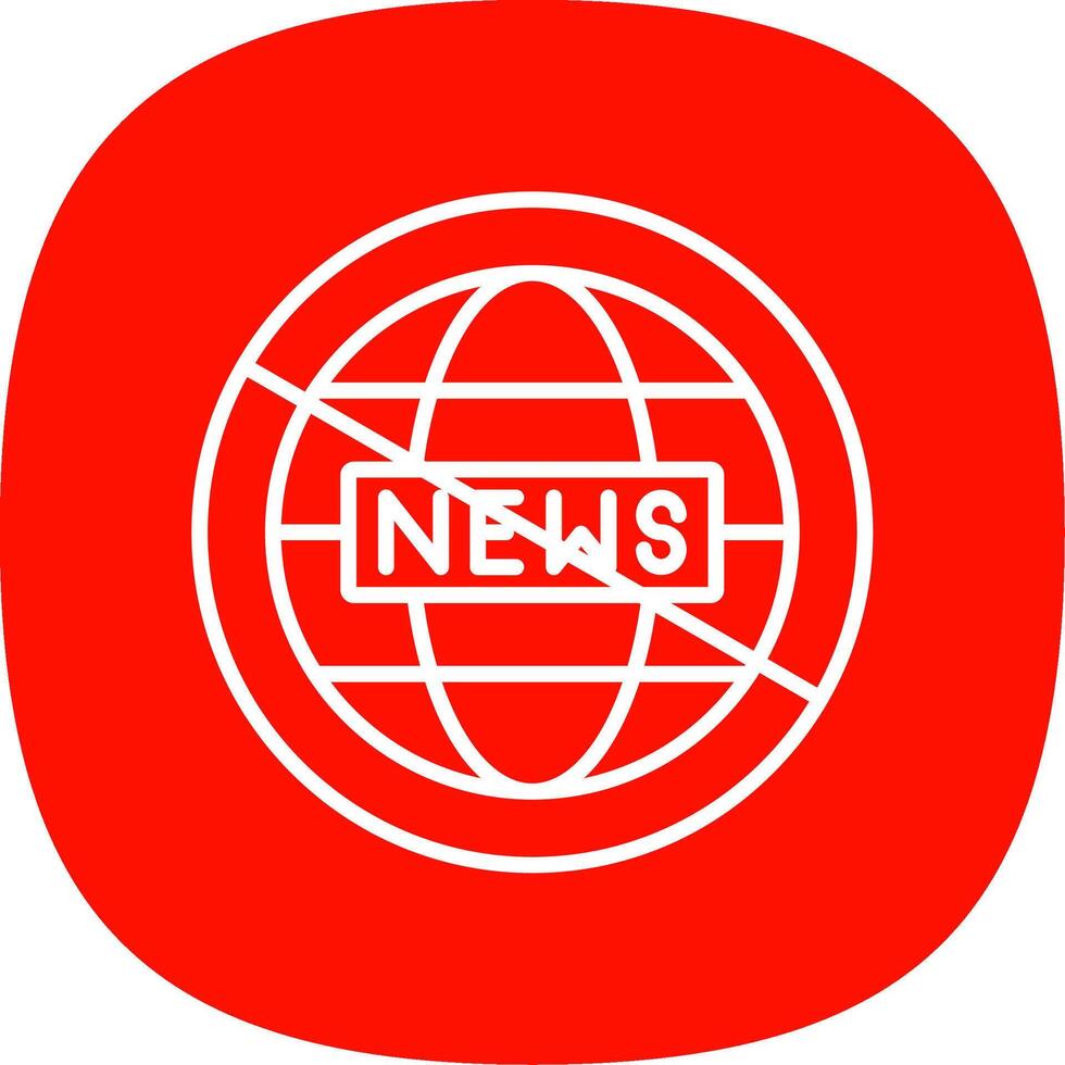 Fake News Line Curve Icon Design vector